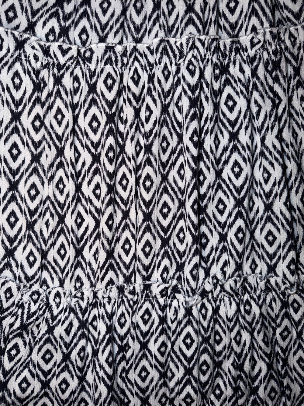 Hot Kiss Women’s Black and White Tiered Maxi Skirt - Picture 5 of 6